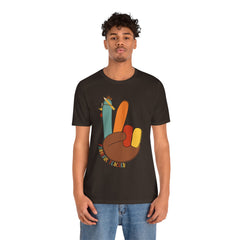 Thankful Teacher T‑Shirt – Hand Turkey Teacher Appreciation Tee