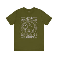 Never Underestimate the Power of a Barber Tee - Unisex Short Sleeve Shirt, Barber Gift, Hair Stylist Apparel, Funny Barber Shirt, [...]