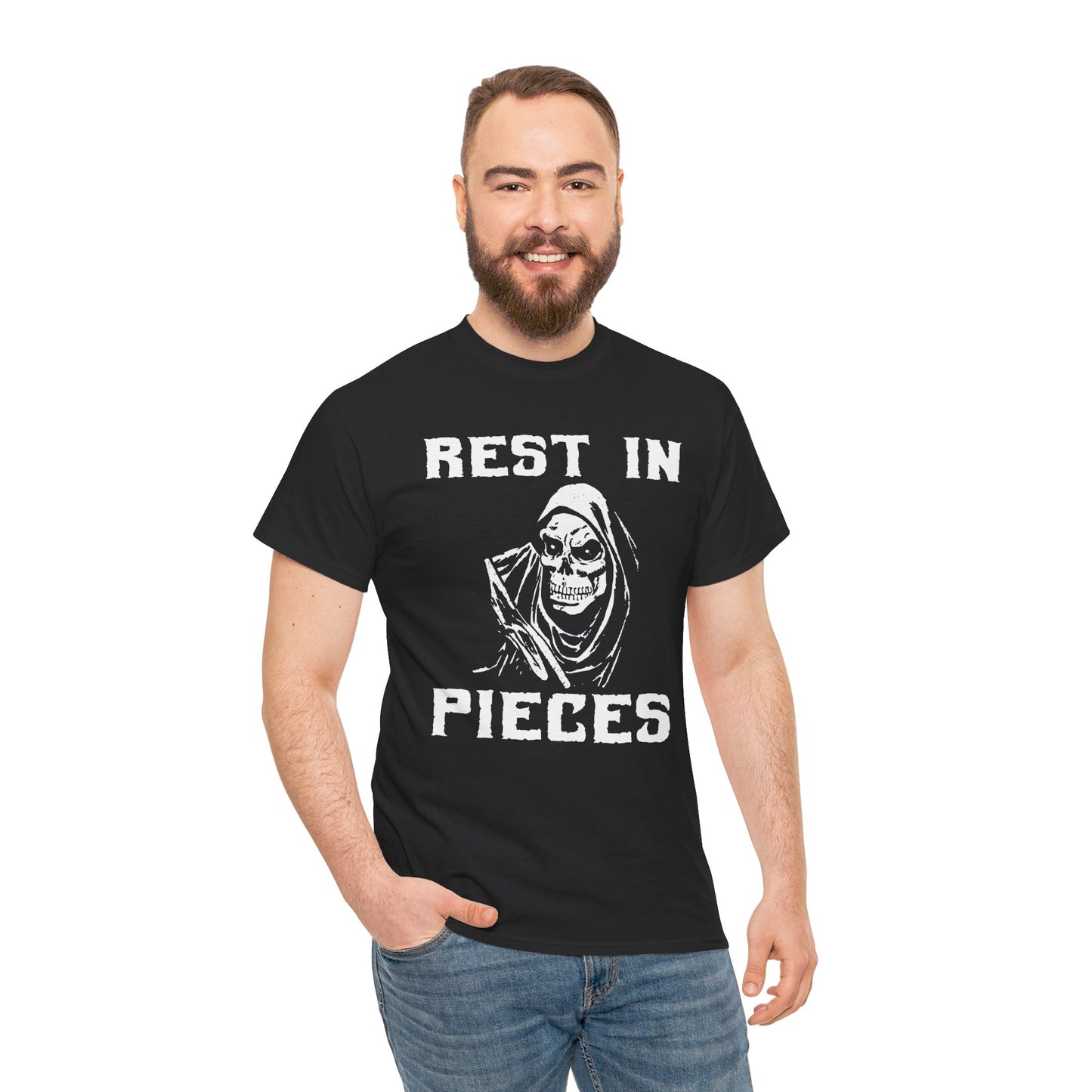 REST IN PIECES Ghoul Graphic, Unisex Heavy Cotton Tee