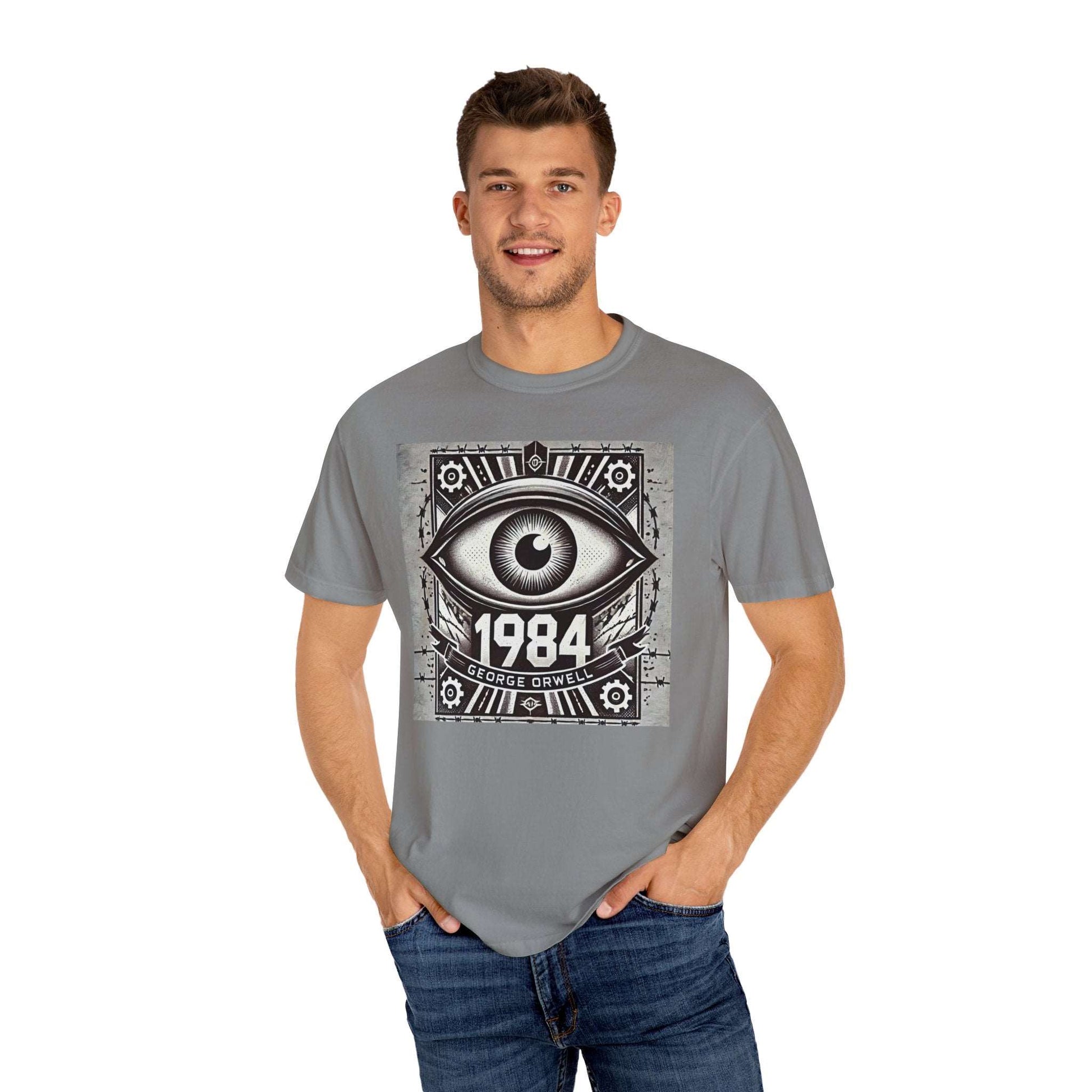 1984 Orwellian Graphic, Comfort Colors Soft Relaxed Fit Unisex Garment-Dyed T-shirt