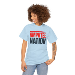 Amputee Nation Unisex Heavy Cotton Tee, Support Shirt, Gift for Amputees, Awareness Apparel, Casual Comfort Wear