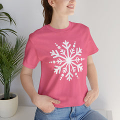 Let It Snow Galaxy Snowflake T-Shirt — Christmas Winter Starburst Tee