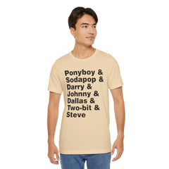 The Outsiders Shirt, Greasers Characters Shirt, Unisex Jersey Short Sleeve Tee