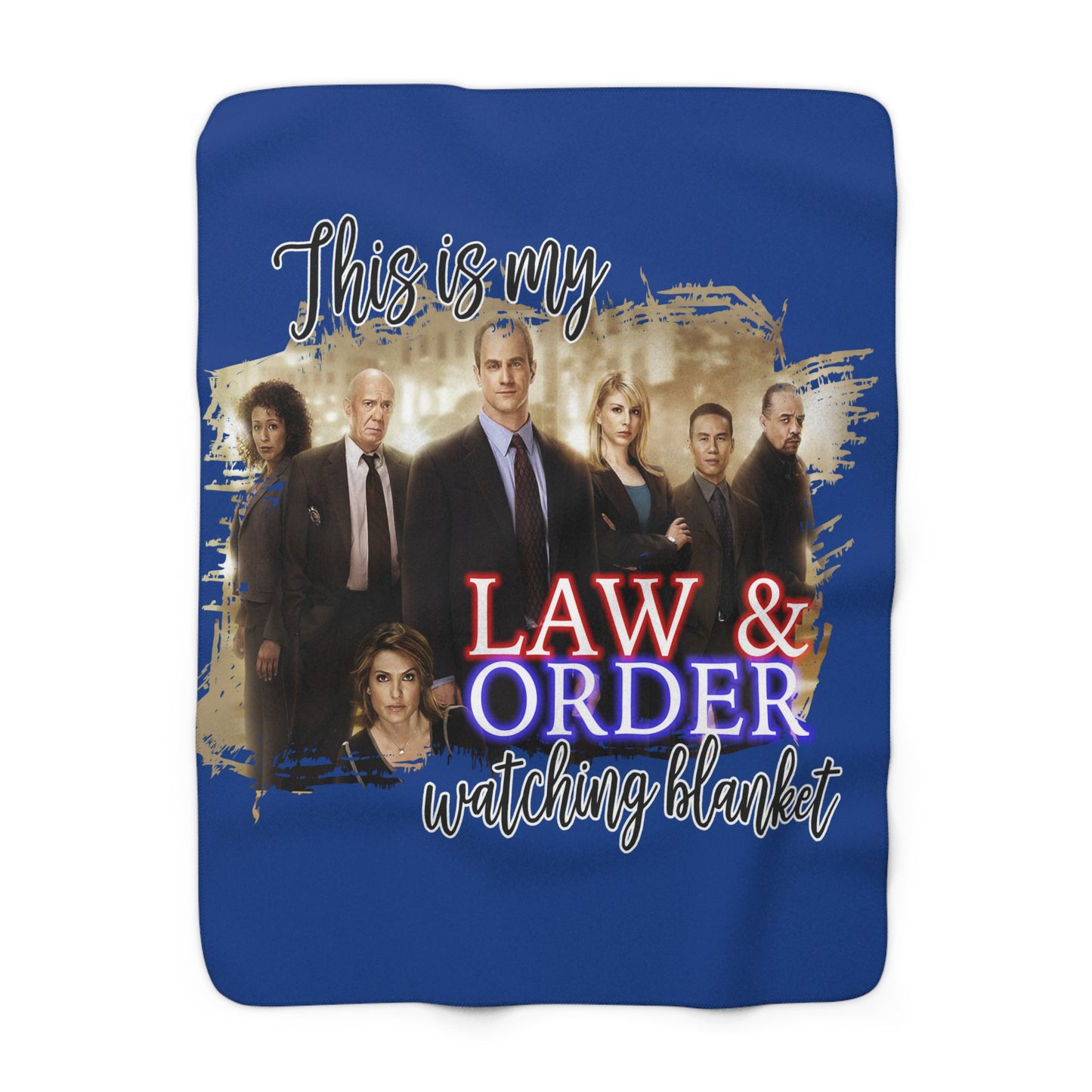 LAW and ORDER Watching Blanket - Sherpa Fleece Blanket