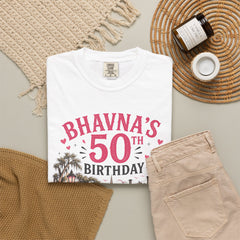 Bhavna Personalized 50th Birthday Girls Trip Savannah, Georgia T-Shirt