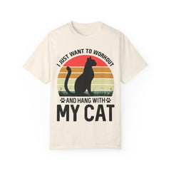 Workout & Cat Lover Unisex T-Shirt - I Just Want to Workout and Hang with My Cat