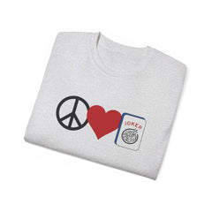 Peace Love Mahjong Unisex Ultra Cotton Tee / See our matching Coffee Mugs and Weekender Tote Bag