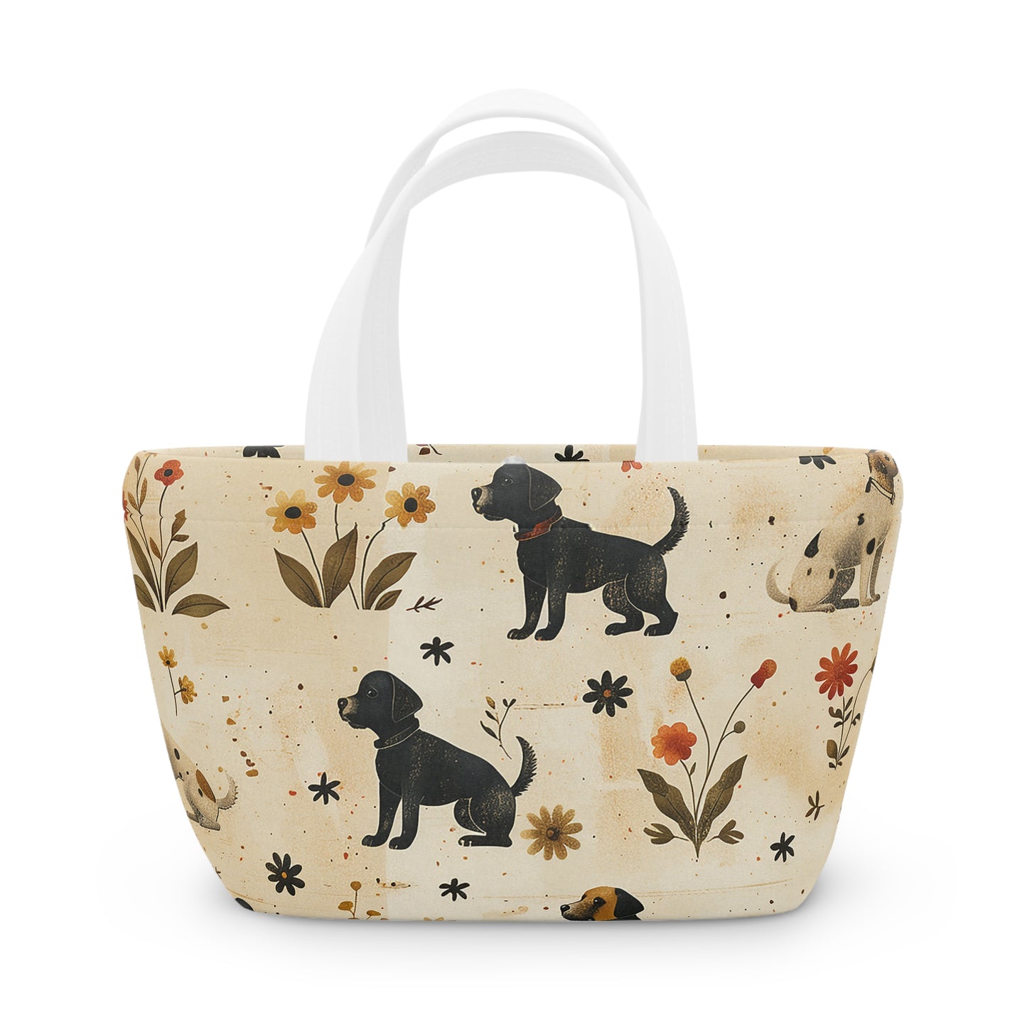 Flowers And Dogs - Lunch Bag