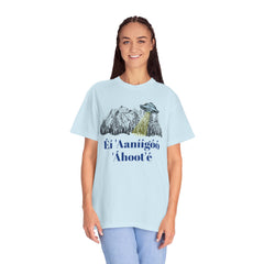 Navajo The Truth Is Out There UFO - Graphic Unisex Garment Dyed Short Sleeve Tee