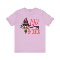 100 Days of School Unisex Tee | Elementary School, Ice Cream, Teacher Apparel