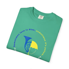Blue French Horn & Yellow Umbrella T-Shirt — HIMYM Fan Tee