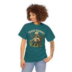 Trash Gourmet Unisex Heavy Cotton Tee, Funny Graphic T-Shirt, Quirky Casual Wear, Unique Gift for Food Lovers, Eco-Friendly Apparel