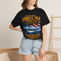 USS James K. Polk SSBN-645 Submarine T-Shirt — Forty One for Freedom Tribute