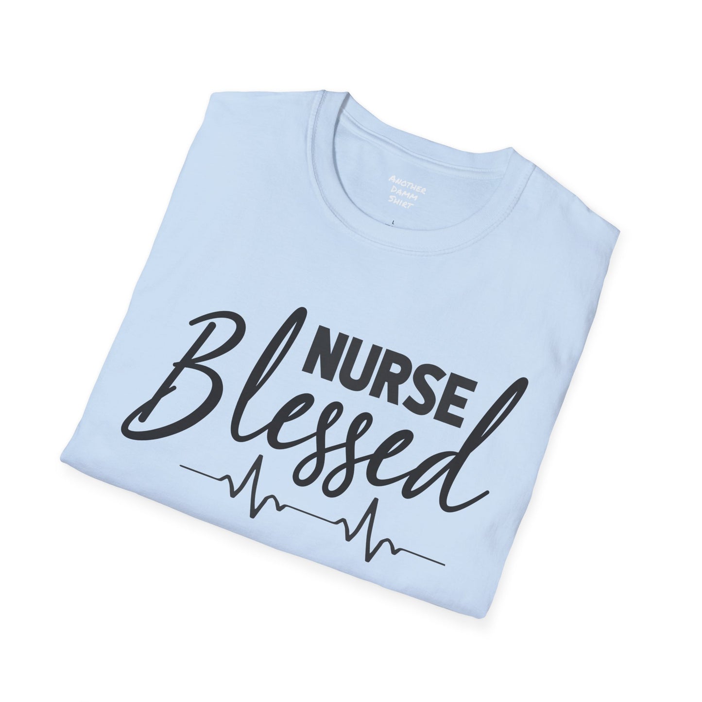 Blessed Nurse - Unisex Softstyle T-Shirt | Nurse Awareness, Medical Wear, Gift For Her, Scrubs Lover, Hospital Staff Gift, Registered Nurse