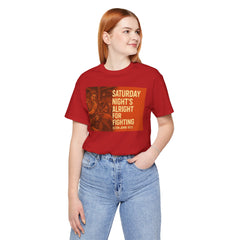 Music Inspired Unisex Tee - Saturday Nights All Right For Fighting Graphic