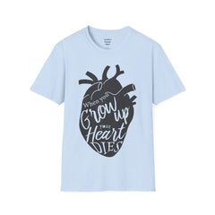 THE BREAKFAST CLUB "When You Grow Up, Your Heart Dies." - Allison Reynolds The Basketcase Unisex Softstyle T Shirt
