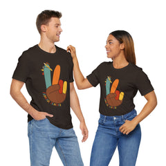 Thankful Teacher T‑Shirt – Hand Turkey Teacher Appreciation Tee