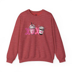 Woman's Love Coffee Valentine -  Unisex Heavy Blend™ Crewneck Sweatshirt