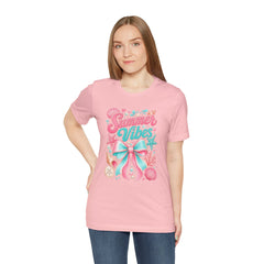 Summer Vibes Tee — Pastel Seashell Bow Beach T-Shirt