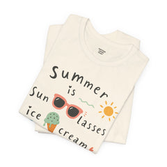 Summer Is — Graphic Tee (Sunglasses, Ice Cream & Sandals)