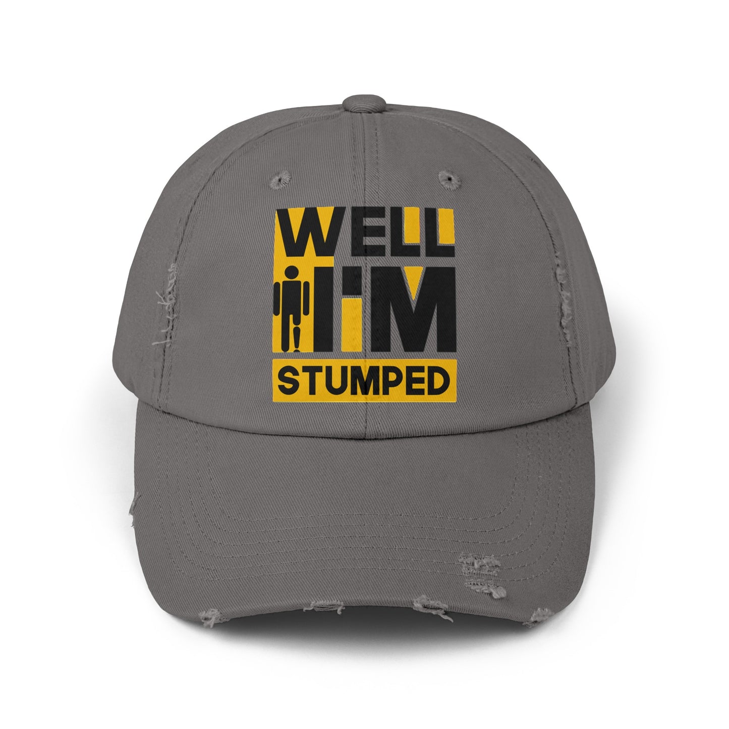 Amputee humor cap, Well I'm Stumped, retro distressed unisex hat, funny amputee cap, limb loss awareness gift, recovery encouragement gift