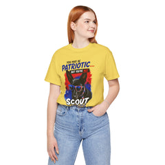 Personalized With Your Dogs Image and Name Patriotic Unisex Jersey Short Sleeve Tee
