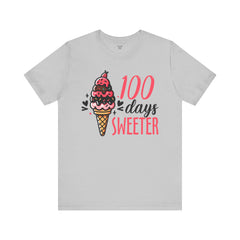 100 Days of School Unisex Tee | Elementary School, Ice Cream, Teacher Apparel