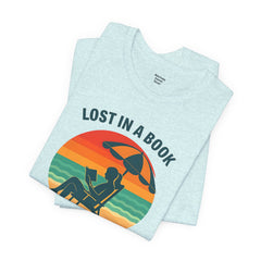 Beach Reading Lover Unisex Tee, Summer Shirt, Lost in a Book T-Shirt, Gift for Bookworms, Vacation Style, Relaxed Fit