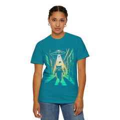 Raccoon UFO Funny Comfort Colors Graphic T-Shirt