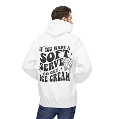 Volleyball Pullover Hoodie - Soft Serve Ice Cream Quote