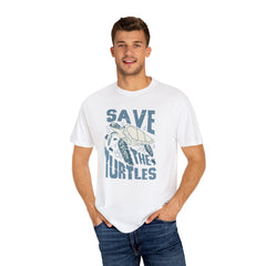 Sea Turtles, Save The Turtles -  Graphic Unisex Garment-Dyed T-shirt