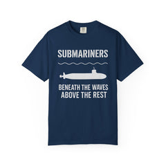 Submariners T‑Shirt — “Beneath the Waves Above the Rest” Navy Crew Tee