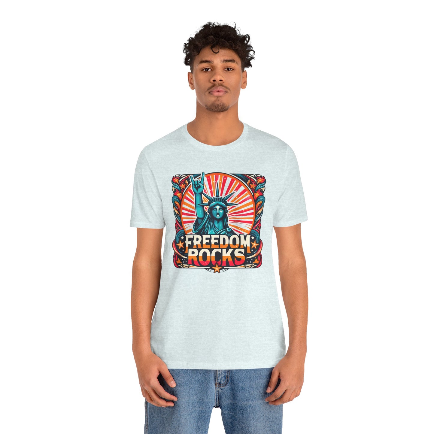 July 4th Statue Of Liberty Freedom - Graphic Unisex Short Sleeve Tee