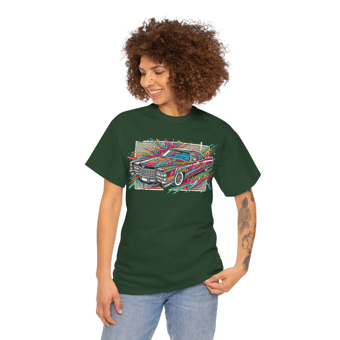 Graffiti Mania Cadillac Eldorado Graphic - Unisex Heavy Cotton Tee