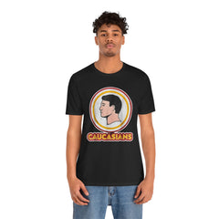 Graphic Tee - Funny Caucasians Satire Head Shot Unisex Jersey Short Sleeve Tee
