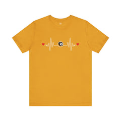 Billards Heart Beat Eight Ball Graphic - Unisex Jersey Short Sleeve Tee