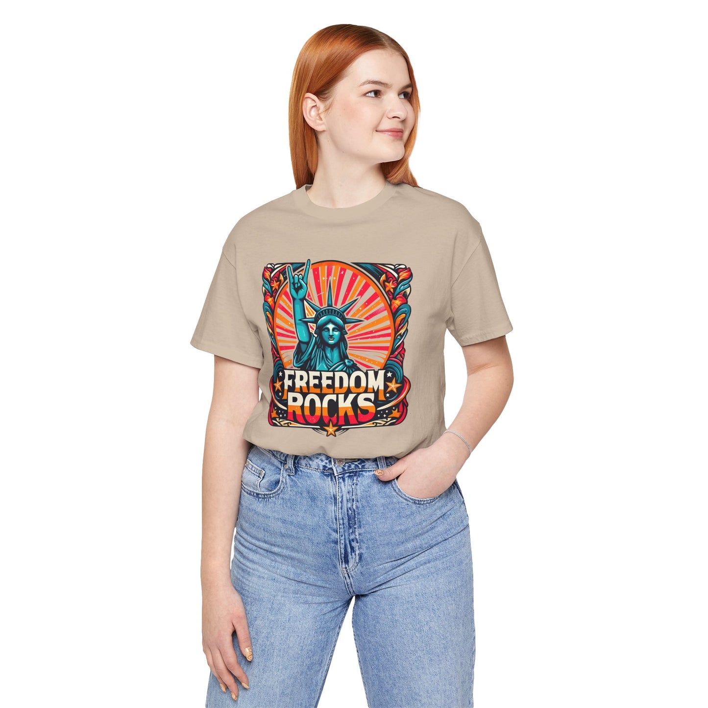 July 4th Statue Of Liberty Freedom - Graphic Unisex Short Sleeve Tee