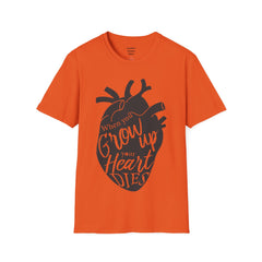 THE BREAKFAST CLUB "When You Grow Up, Your Heart Dies." - Allison Reynolds The Basketcase Unisex Softstyle T Shirt