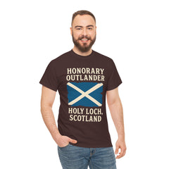 Honorary Outlander Heavy Cotton Tee, Holy Loch Scotland Shirt, Outlander Fan Gift, Casual Tee, Travel Souvenir, Unisex T-Shirt