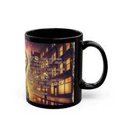 Time After Time Cyndi Lauper inspired full wrap with Lyrics Graphic - Black Mug (11oz, 15oz)