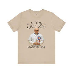 Pope Leo XIV Chicago Cubs Fan Short Sleeve Tee - Made in USA