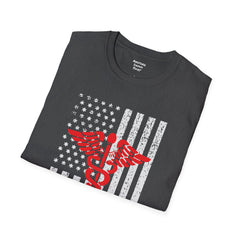 American Doctor - Unisex Softstyle T-Shirt | Doctor Awareness, Medical Wear, Gift For Him, Scrubs Lover, Hospital Staff Gift, Gift For Him