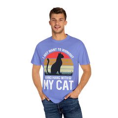 Workout & Cat Lover Unisex T-Shirt - I Just Want to Workout and Hang with My Cat