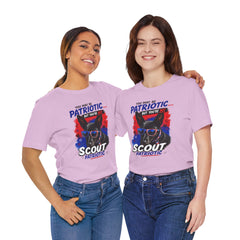 Personalized With Your Dogs Image and Name Patriotic Unisex Jersey Short Sleeve Tee