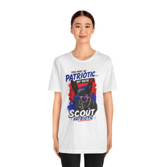 Personalized With Your Dogs Image and Name Patriotic Unisex Jersey Short Sleeve Tee