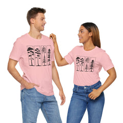 Nature-Inspired Unisex Jersey Tee, Tree Graphic T-Shirt, Eco-Friendly Fashion, Gift for Nature Lovers, Casual Wear, Outdoor Adventure