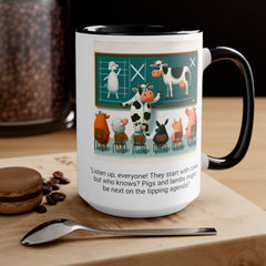 COW TIPPING Awareness - Accent Mugs | Cow Tipping Is Real, Bovine Humor. Gift For Him, Gift For Her, Farm Humor, Cow Fan Gift, Farm Animal