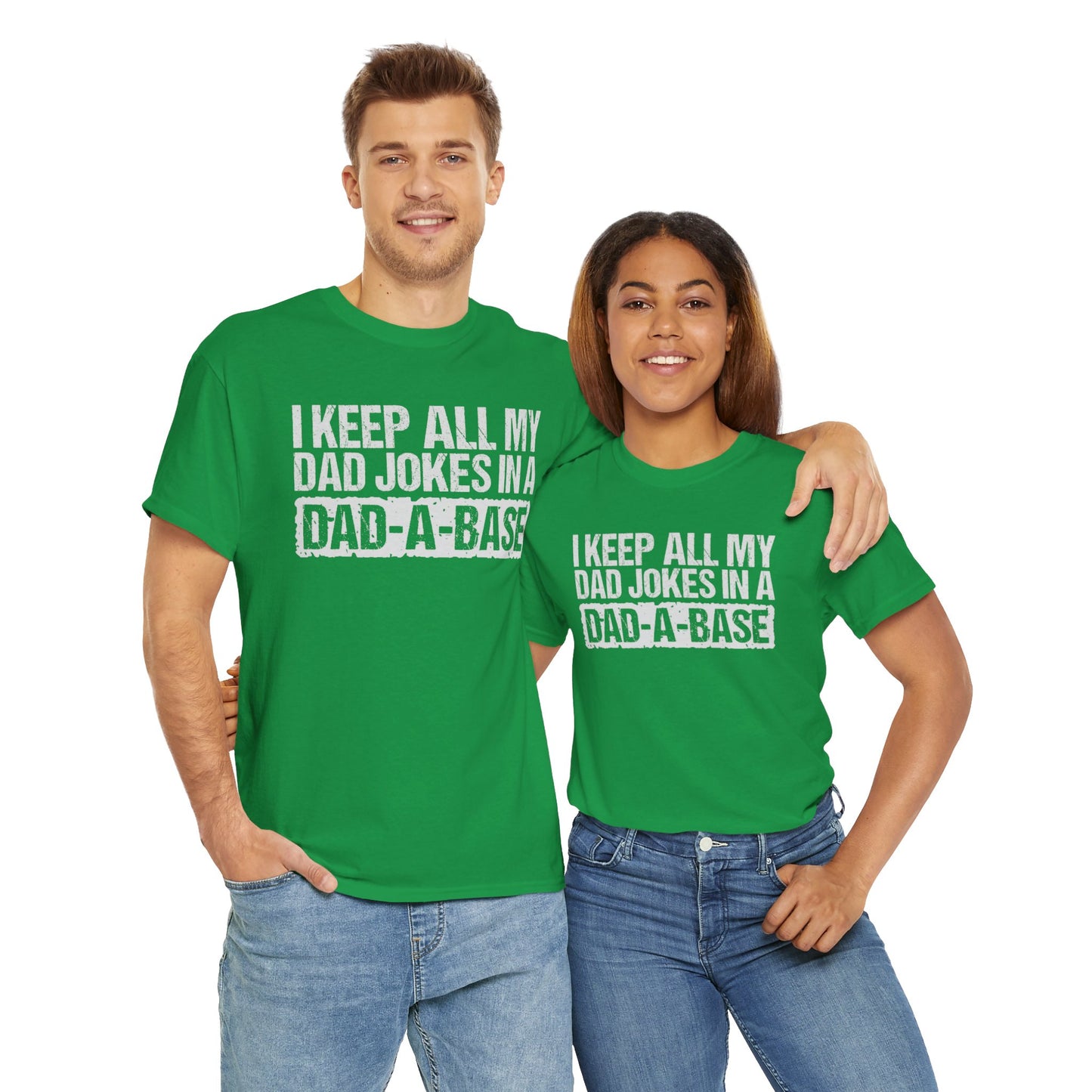 Dads Jokes Only  Dad A Base, Unisex Heavy Cotton Tee