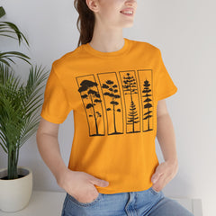 Nature-Inspired Unisex Jersey Tee, Tree Graphic T-Shirt, Eco-Friendly Fashion, Gift for Nature Lovers, Casual Wear, Outdoor Adventure