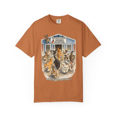 Front Graphic "Who Let the Cats Out?" Baldwin Harbor Animal Hospital Cute Vet Clinic T Shirt